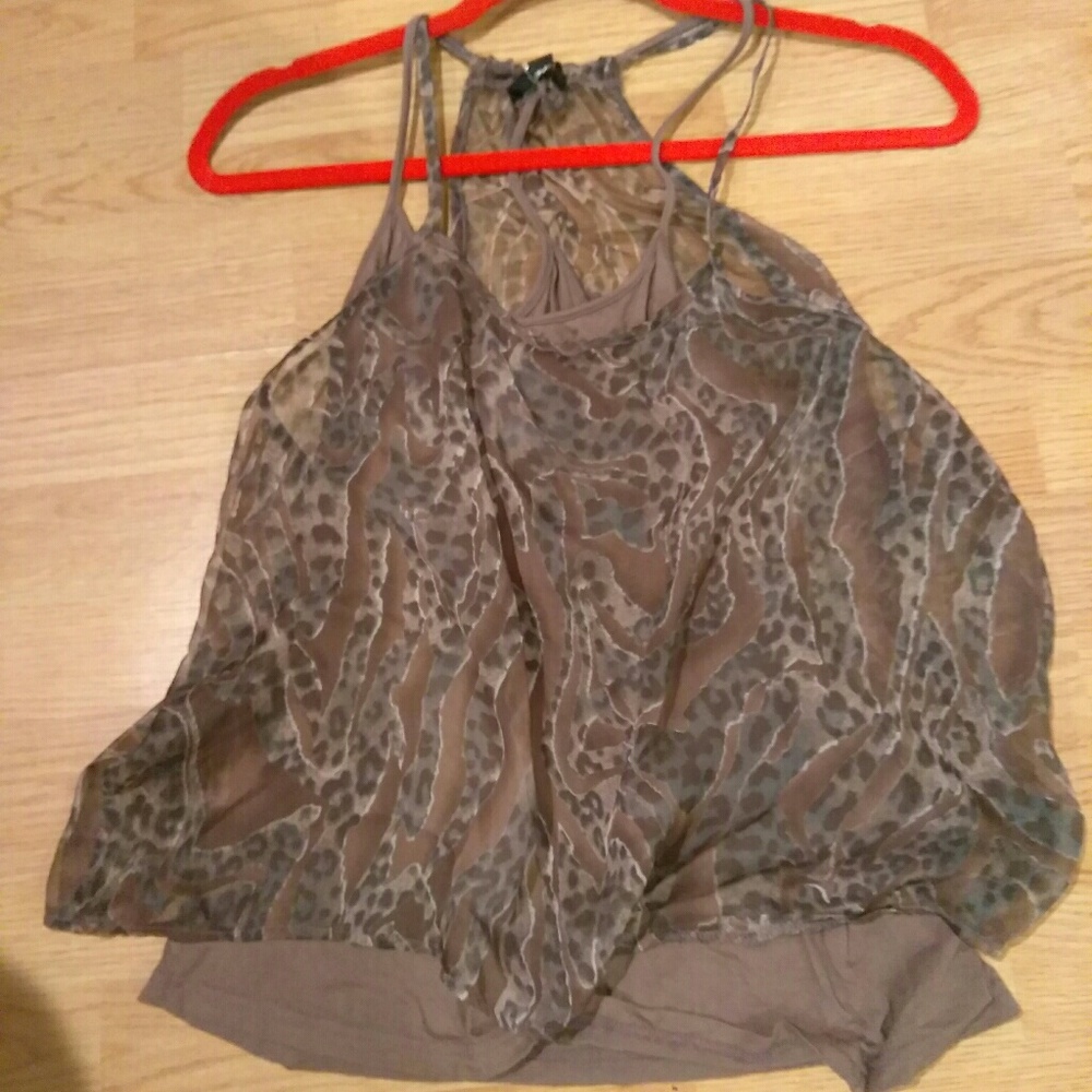 Brown pasily tank top